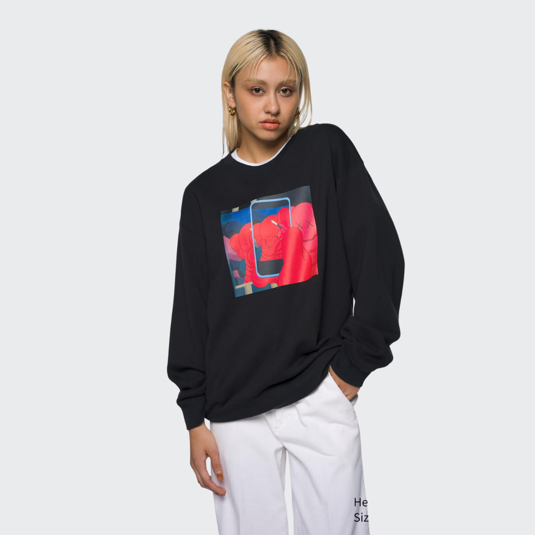 KAWS + Warhol Graphic Sweatshirt Black