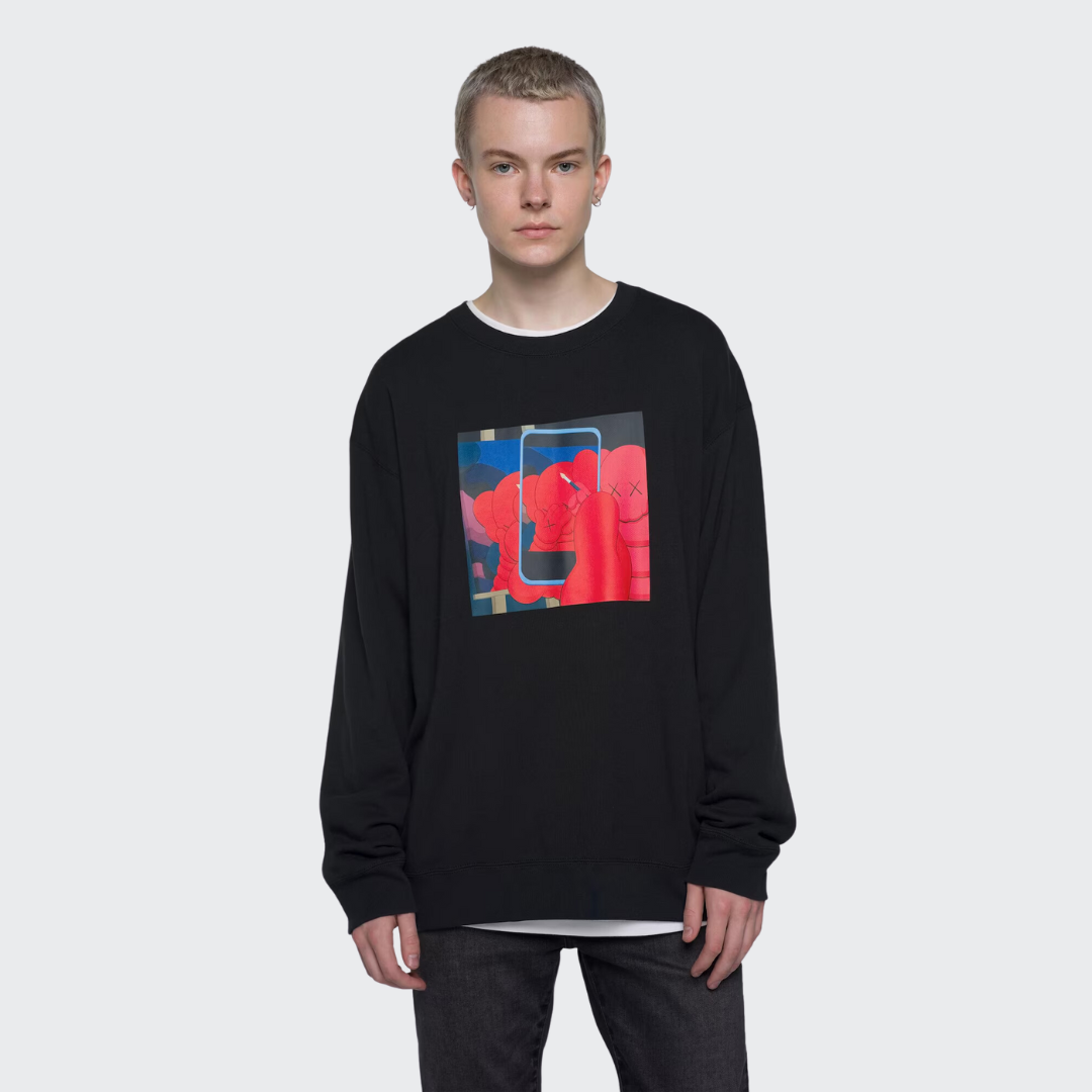 KAWS + Warhol Graphic Sweatshirt Black