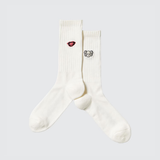 KAWS + Warhol Socks White