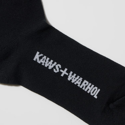 KAWS + Warhol Socks Black