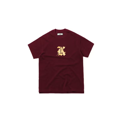 Gothic K Tee Burgundy