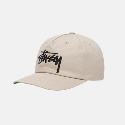 Mid-Depth Big Stock Snapback Tan