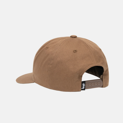 Mid-Depth Big Stock Snapback Brown