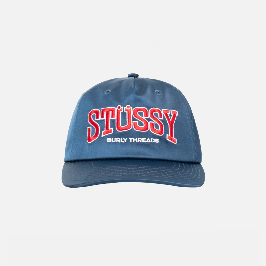 Mid Depth Burly Threads Snapback Navy