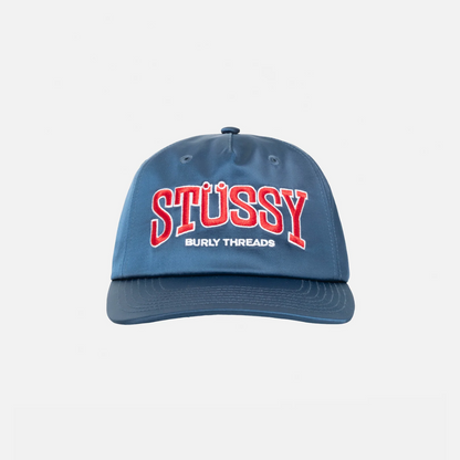 Mid Depth Burly Threads Snapback Navy