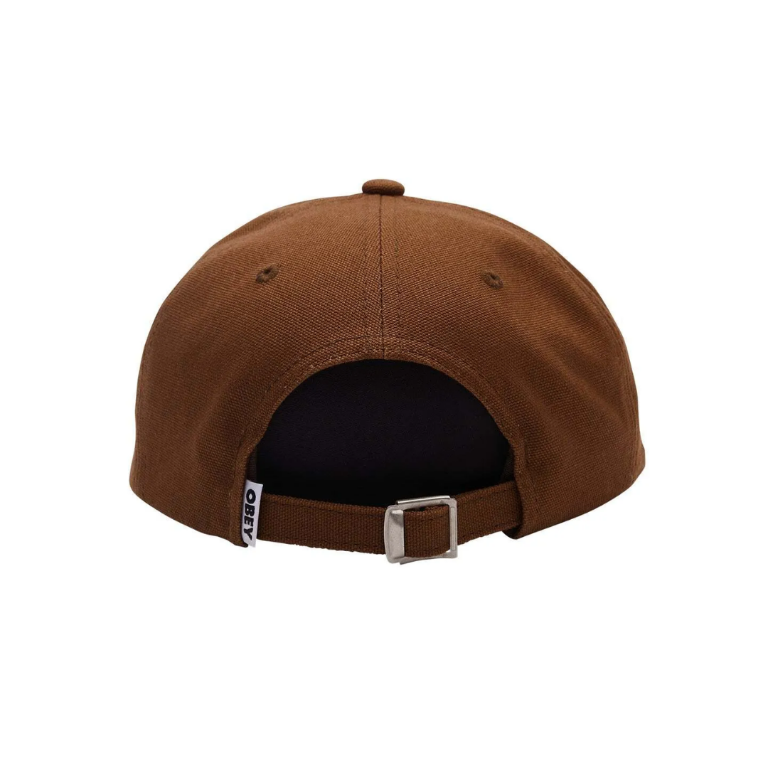 Mushroom 6 Panel Strapback Brown