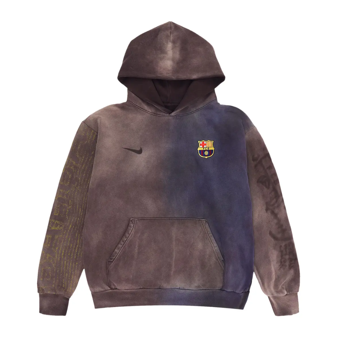 Nike FC Barcelona x Cactus Jack Split-Dye Crest Hoodie Brown