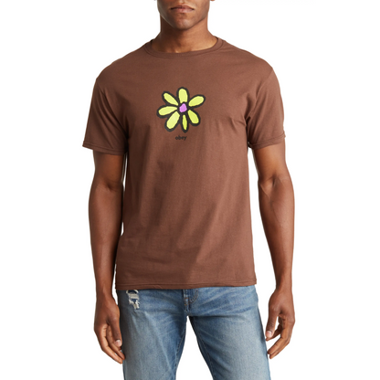 Fuzz Flower Tee Brown