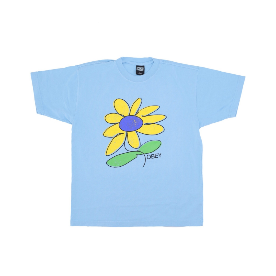 Maglietta Uomo Sun Flower Heavyweight Tee Sky Blue