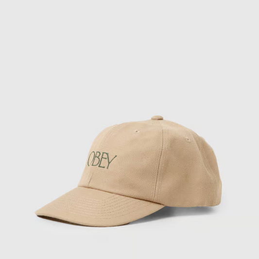 Bishop 6 Panel Strapback Unbleached