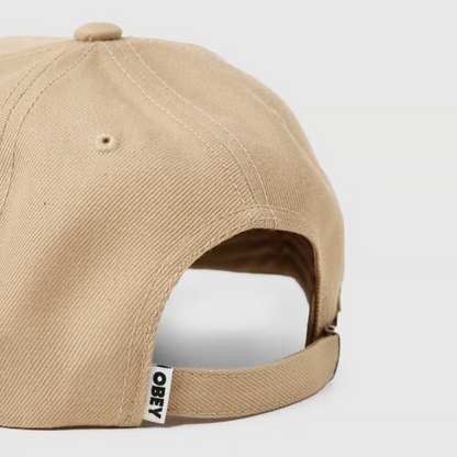 Bishop 6 Panel Strapback Unbleached