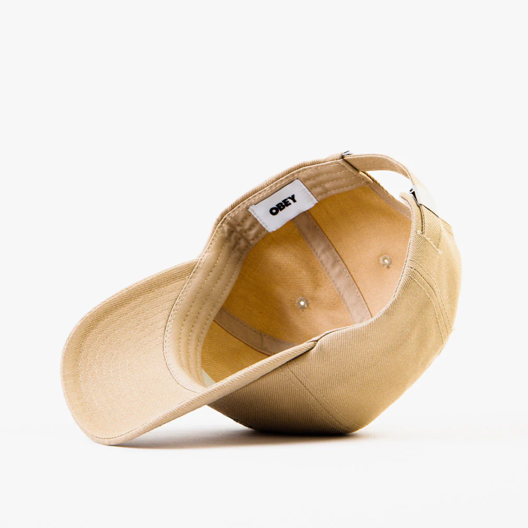 Bishop 6 Panel Strapback Unbleached