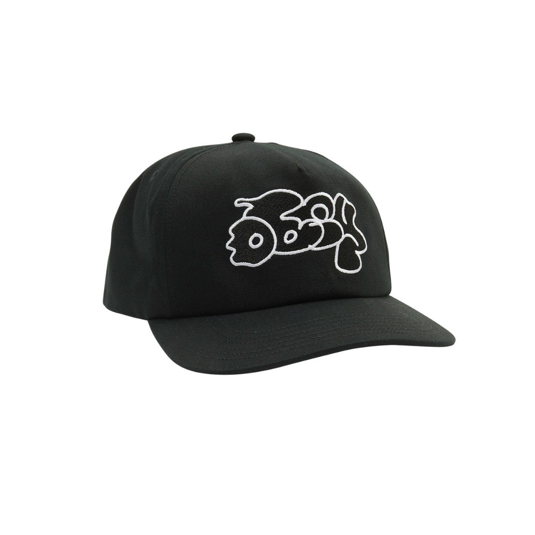 Bubble 5 Panel Snapback Black