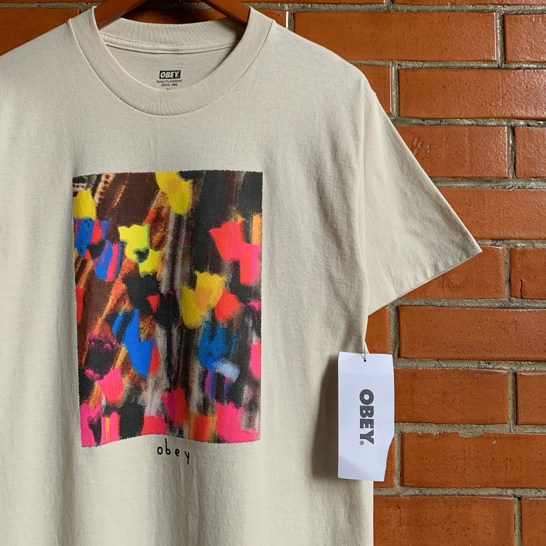 Flower Painting Pigment Dye Choice T-Shirt Sago