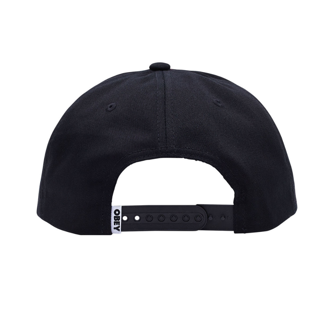 Lessons 5 Panel Snapback Black