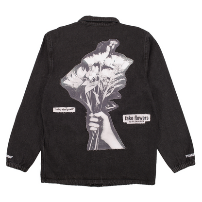 Fake Flowers Denim Jacket