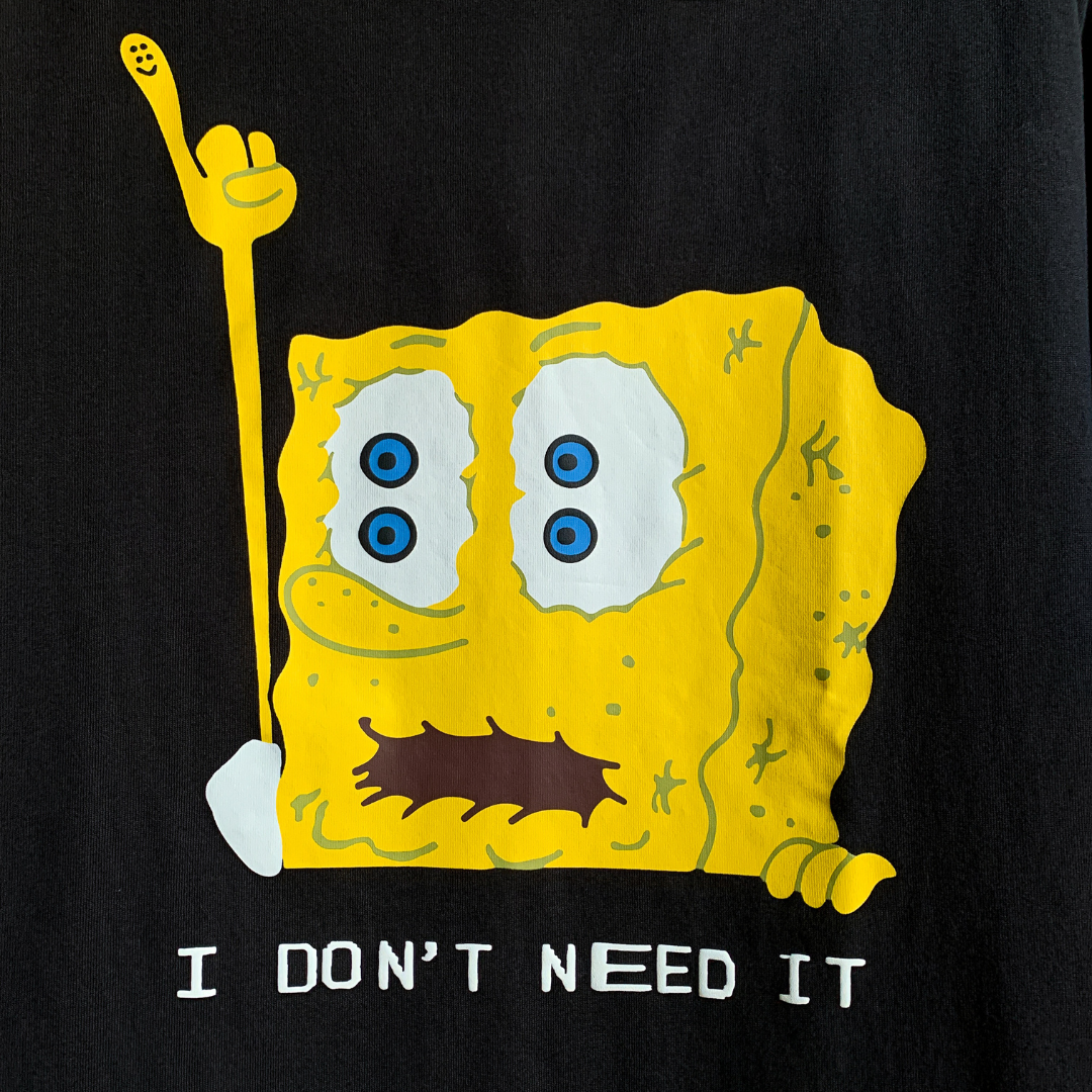 SpongeBob SquarePants Cactus Plant Flea Market UT Graphic T-Shirt Black