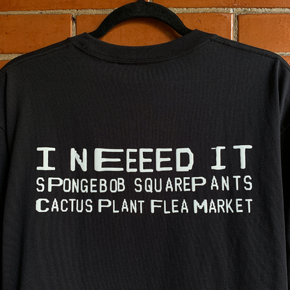 SpongeBob SquarePants Cactus Plant Flea Market UT Graphic T-Shirt Black