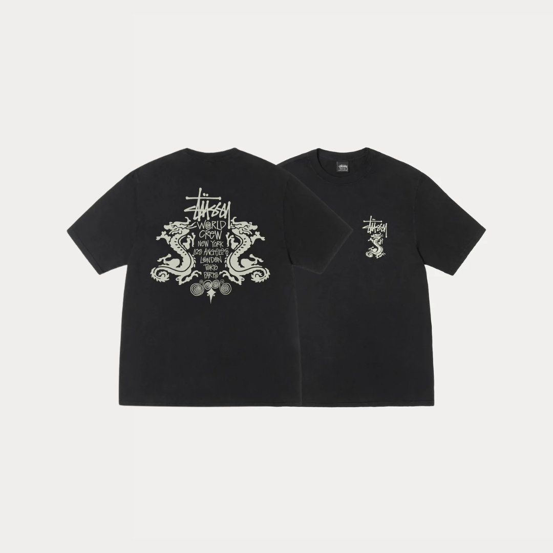 Double Dragon Tee Pigment Dyed Black