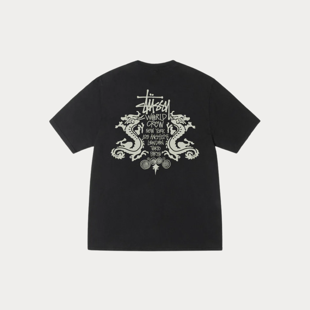 Double Dragon Tee Pigment Dyed Black