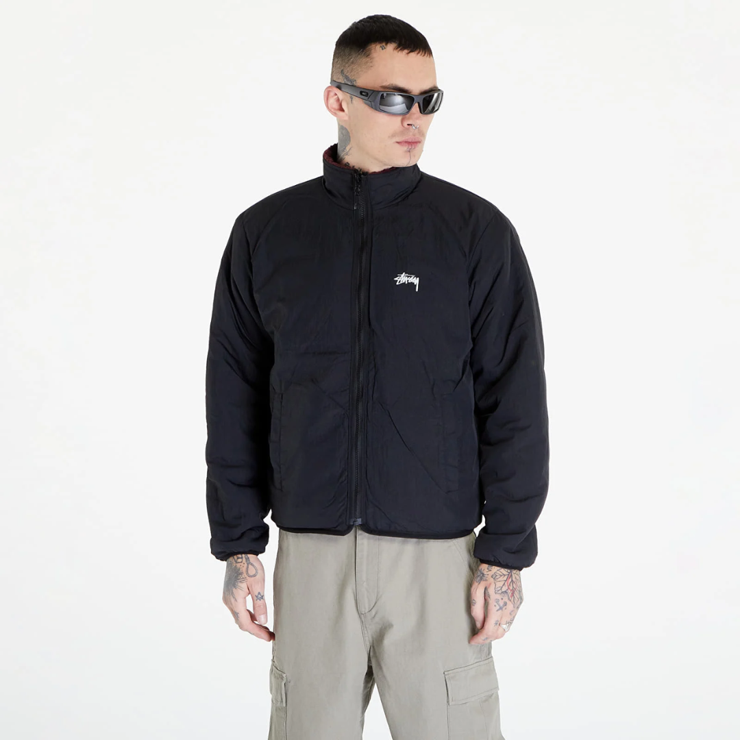 Stüssy Sherpa Reversible Jacket Burgundy