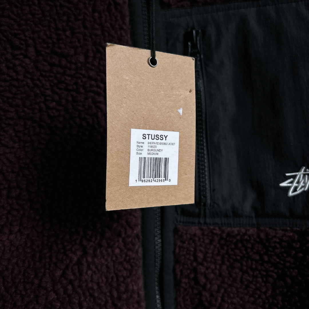 Stüssy Sherpa Reversible Jacket Burgundy