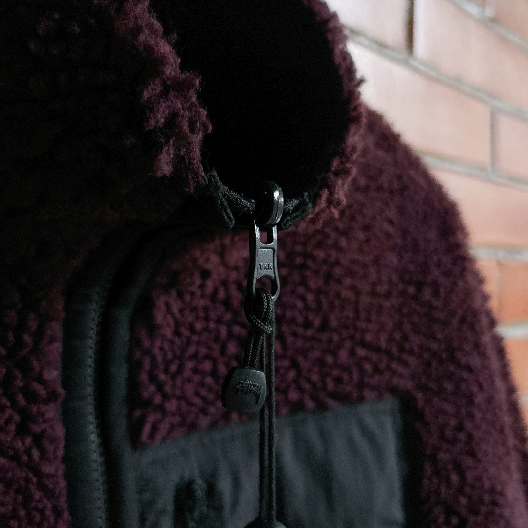 Stüssy Sherpa Reversible Jacket Burgundy
