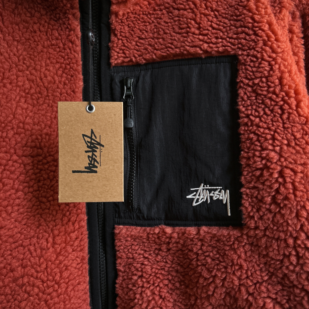 Stüssy Sherpa Reversible Jacket Terracota