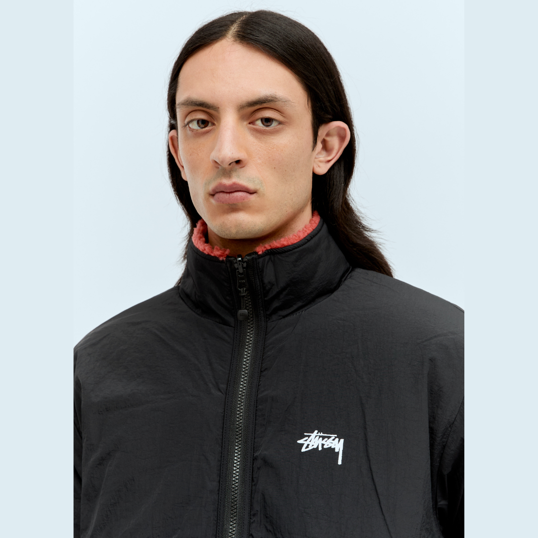 Stüssy Sherpa Reversible Jacket Terracota
