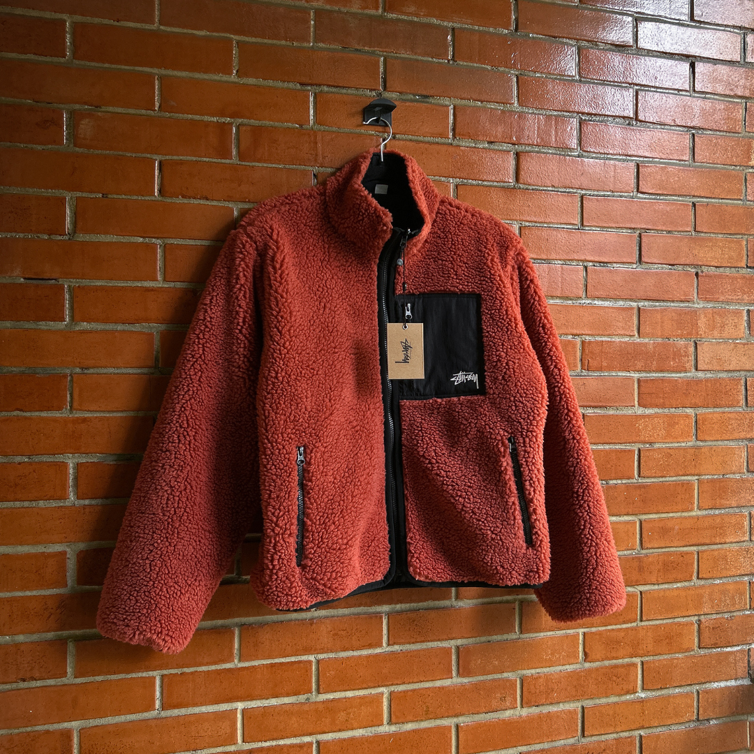 Stüssy Sherpa Reversible Jacket Terracota