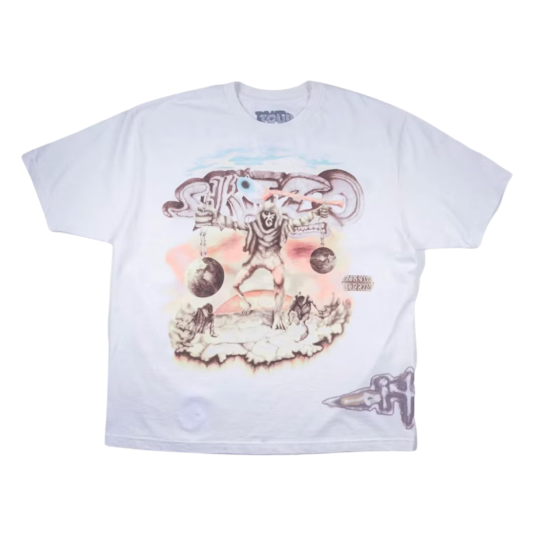 Travis Scott Cactus Jack Utopia Tour Skitzo Circus Maximus Tee White