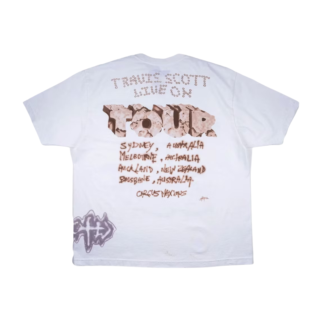 Travis Scott Cactus Jack Utopia Tour Skitzo Circus Maximus Tee White