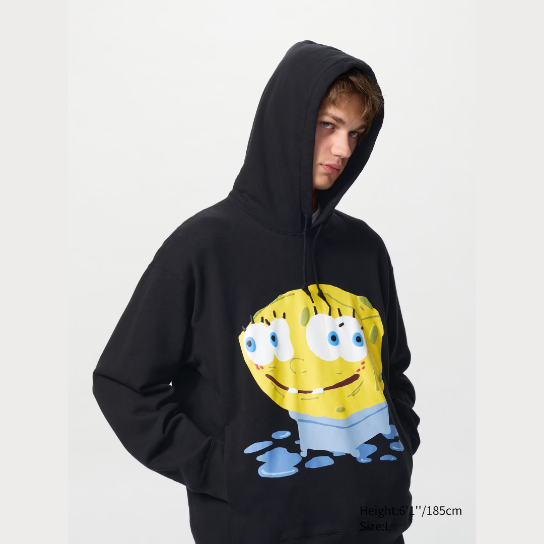 SpongeBob SquarePants Cactus Plant Flea Market Sweat Hoodie Black