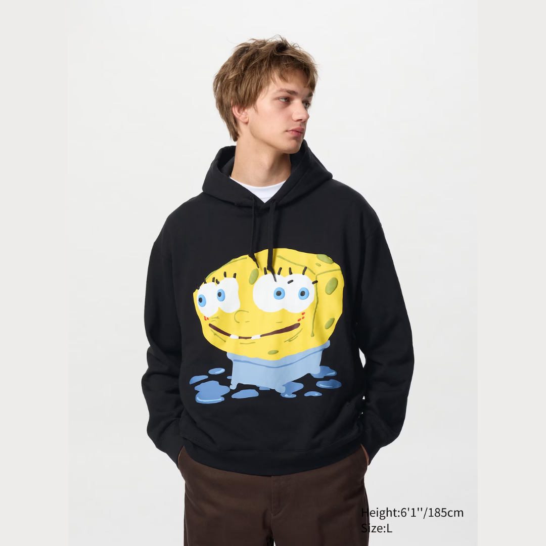 SpongeBob SquarePants Cactus Plant Flea Market Sweat Hoodie Black