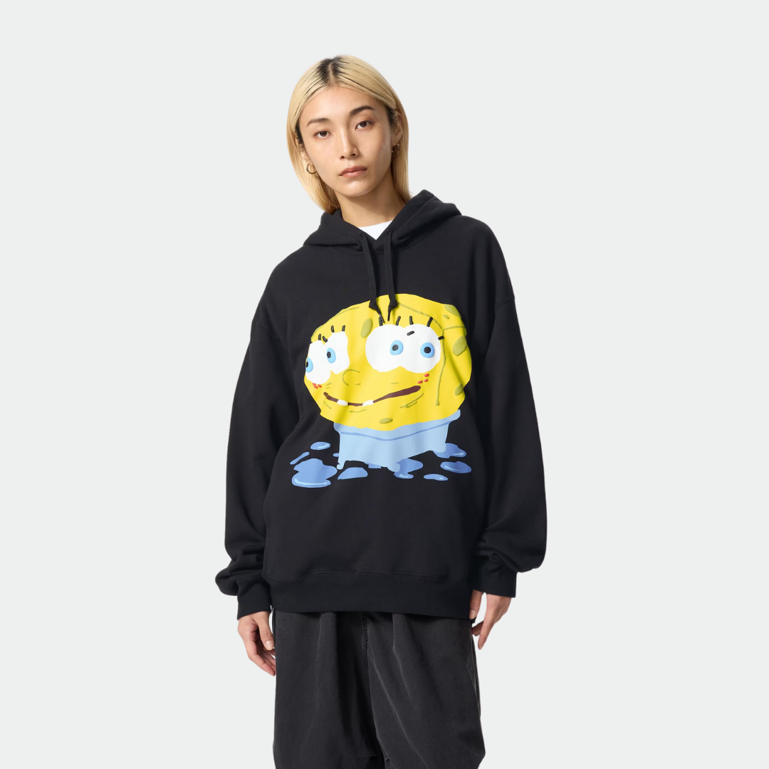 SpongeBob SquarePants Cactus Plant Flea Market Sweat Hoodie Black