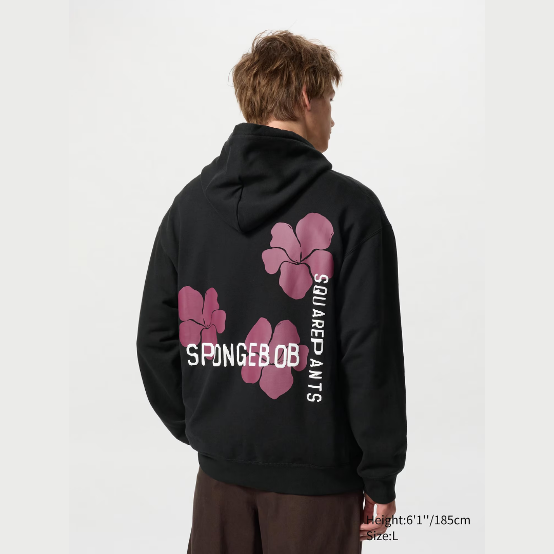 SpongeBob SquarePants Cactus Plant Flea Market Sweat Hoodie Black