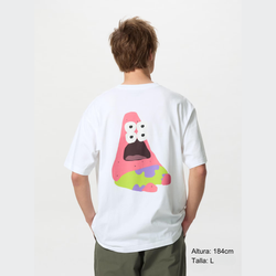 SpongeBob SquarePants Cactus Plant Flea Market UT Graphic T-Shirt White