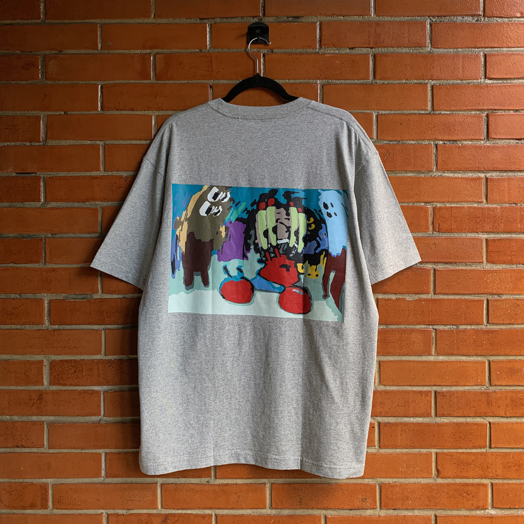 SpongeBob SquarePants Cactus Plant Flea Market UT Graphic T-Shirt Gray