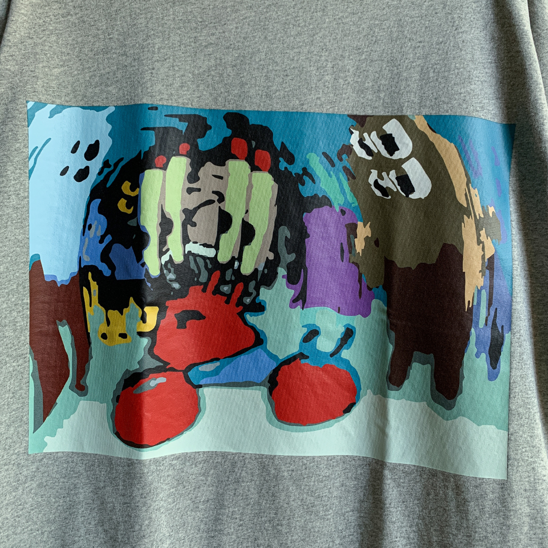 SpongeBob SquarePants Cactus Plant Flea Market UT Graphic T-Shirt Gray