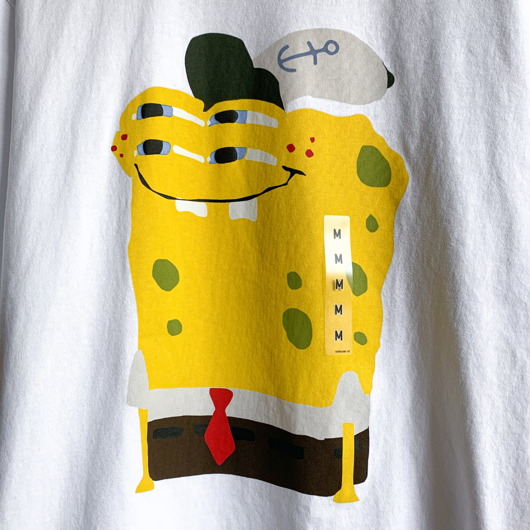 SpongeBob SquarePants Cactus Plant Flea Market UT Graphic T-Shirt White
