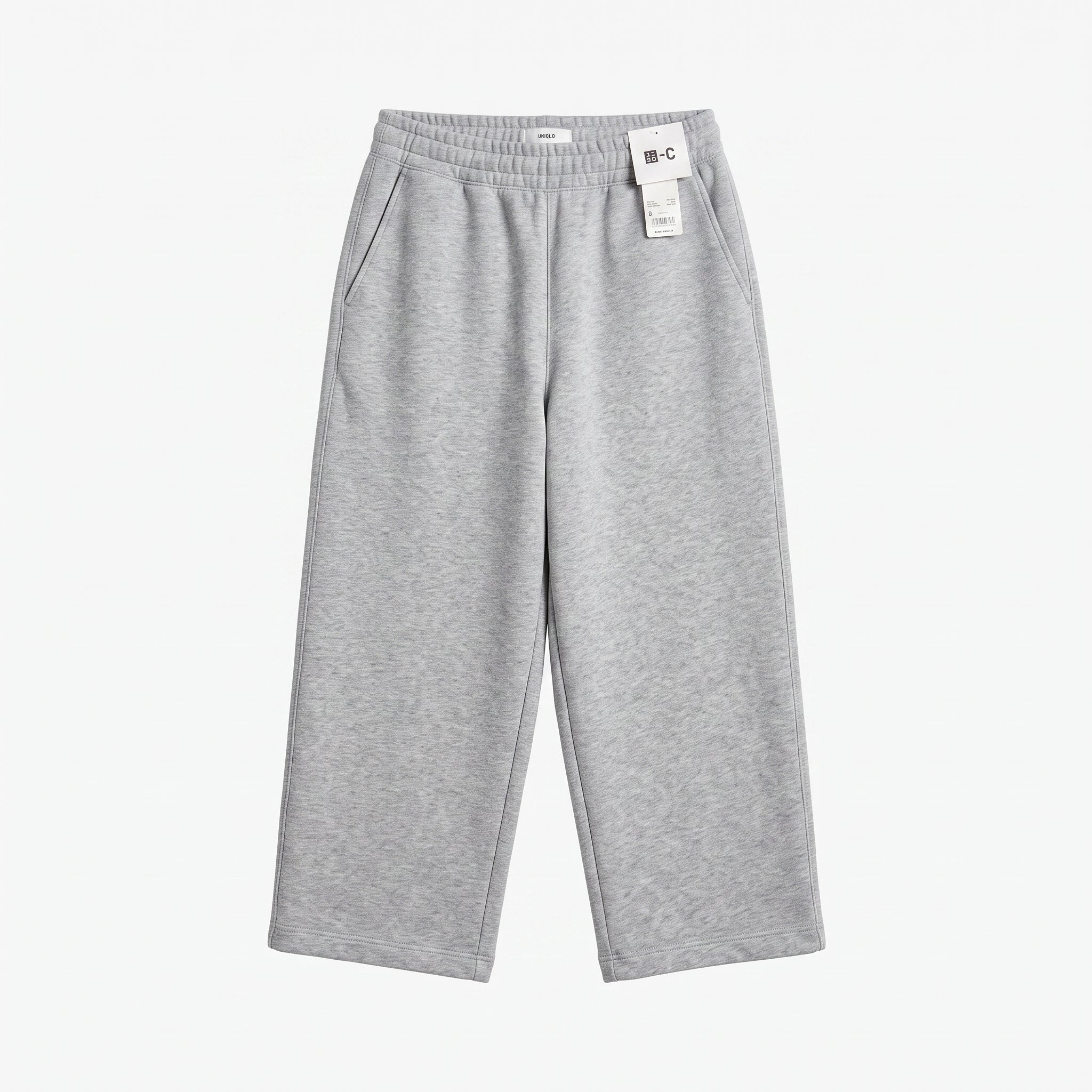 Uniqlo : C Wide Sweatpants Gray | Pantalón Jogger Wide Leg Gris