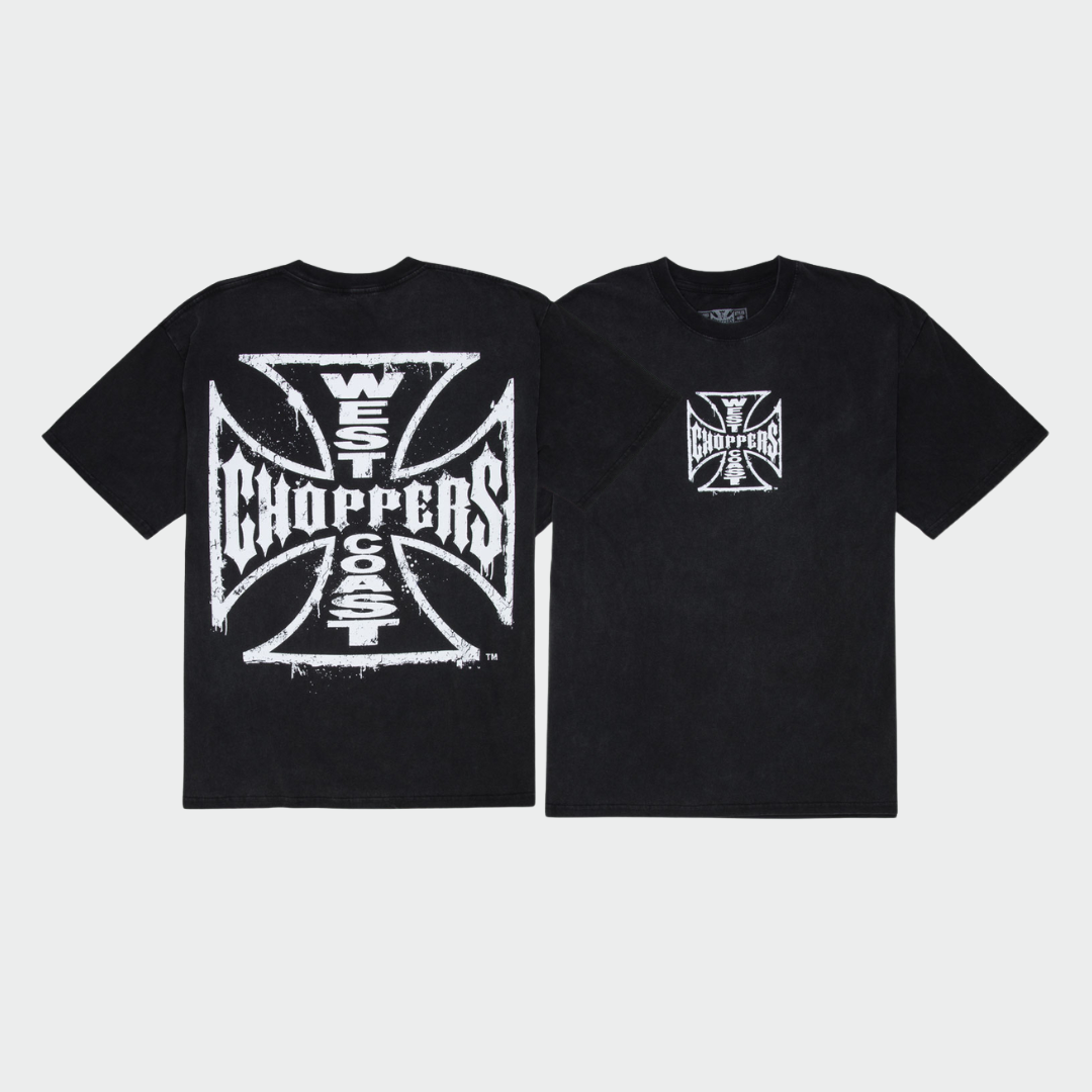 West Coast Choppers Core Logo Mens Tee Washed Black