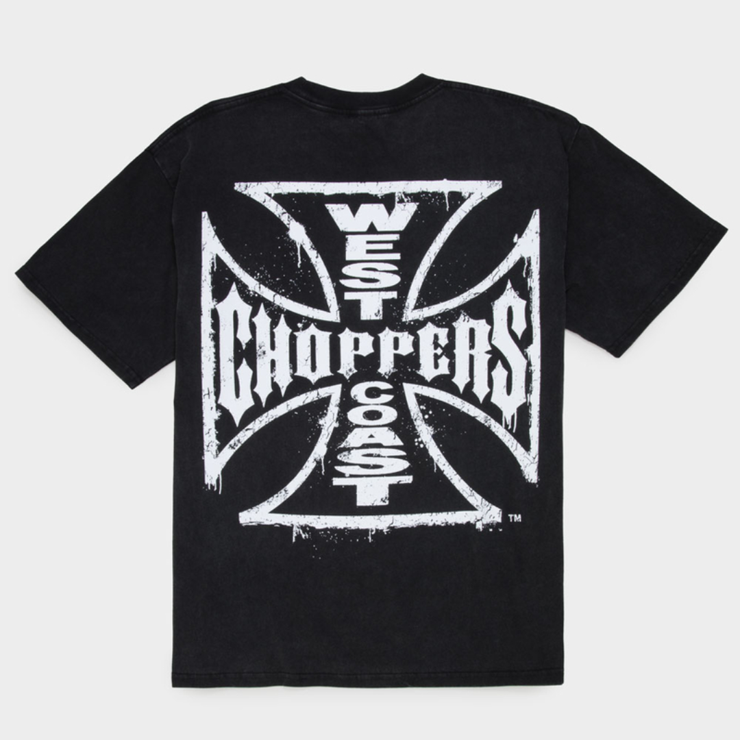 West Coast Choppers Core Logo Mens Tee Washed Black