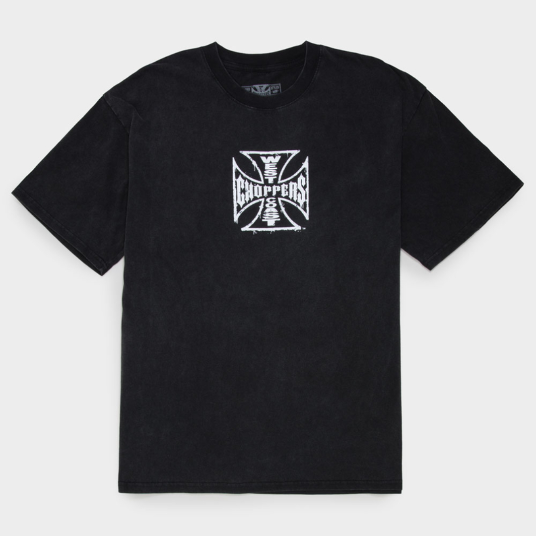 West Coast Choppers Core Logo Mens Tee Washed Black
