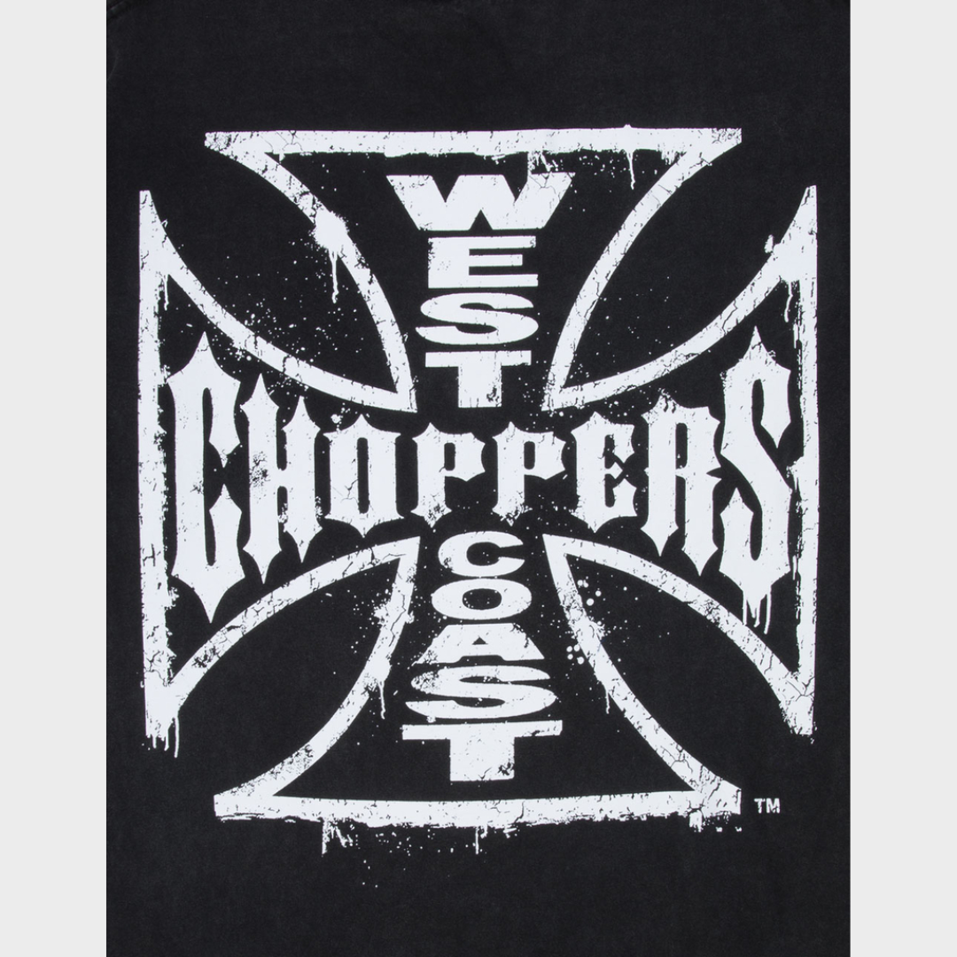 West Coast Choppers Core Logo Mens Tee Washed Black
