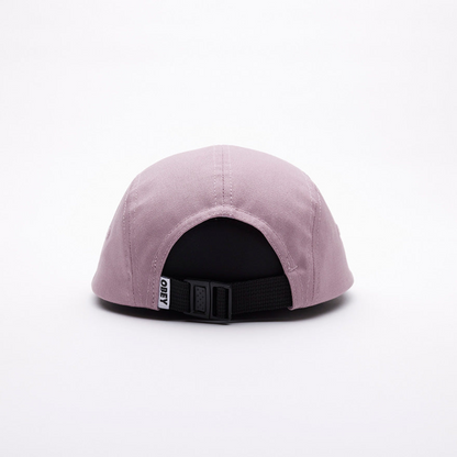 Bold Label Organic 5 Panel Strapback Hat Lilac Chalk