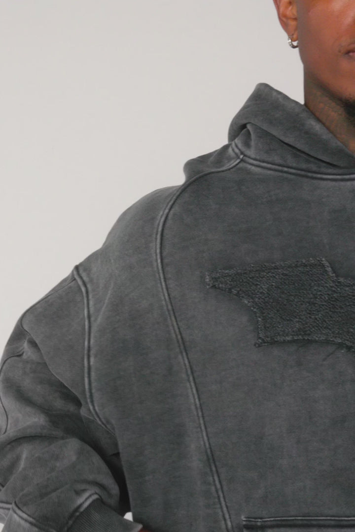 Batman Stealth Hoodie Black Wash
